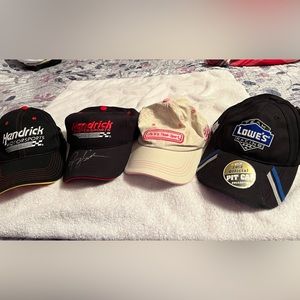 Four  NASCAR vintage Hendrick Motorsports hats. Excellent condition.